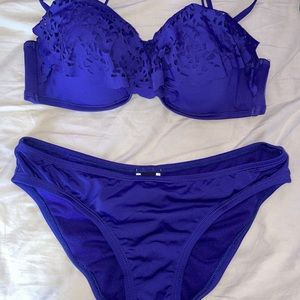 laundry by shelli segal blue bathing suit